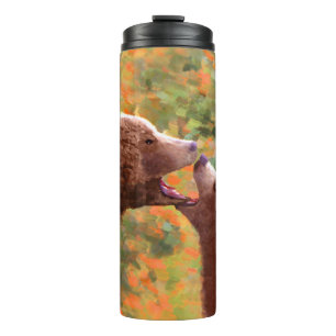 Grizzly Bear Mama and Cub Painting - Wildlife Art Thermosbecher