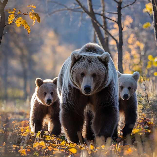 Grizzly Bear Mama und Cubs Puzzle (Von Creator hochgeladen)