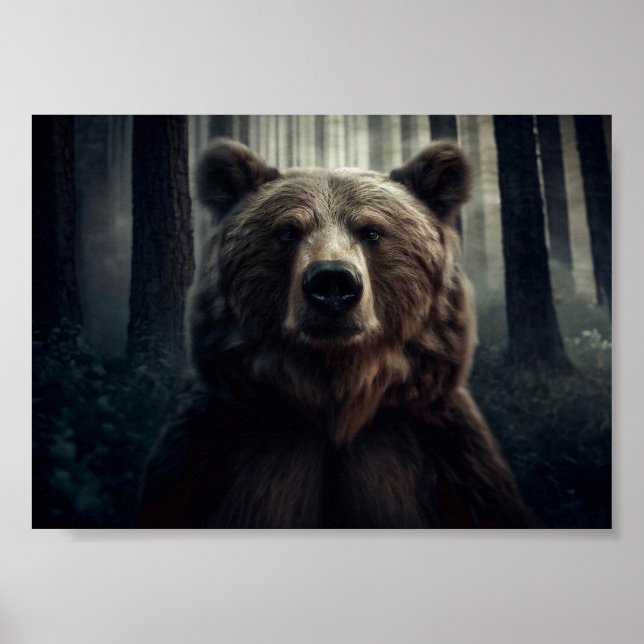 Grizzly Bear Painting Poster (Vorne)