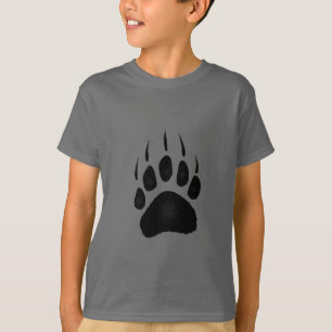 Grizzly Bear Paw druckt Wildlife Design T-Shirt