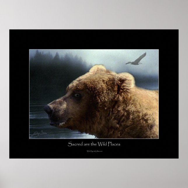 GRIZZLY BEAR Wilderness Art Poster (Vorne)