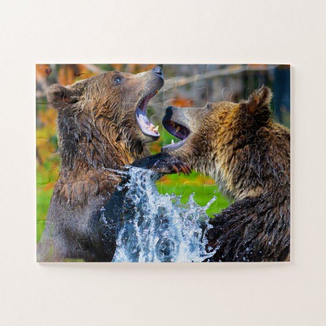 Grizzly Bear Wyoming Puzzle (Horizontal)