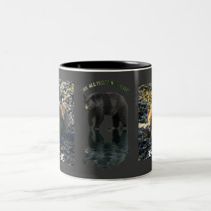 GRIZZLY & BLACK BEAR ART ZWEIFARBIGE TASSE