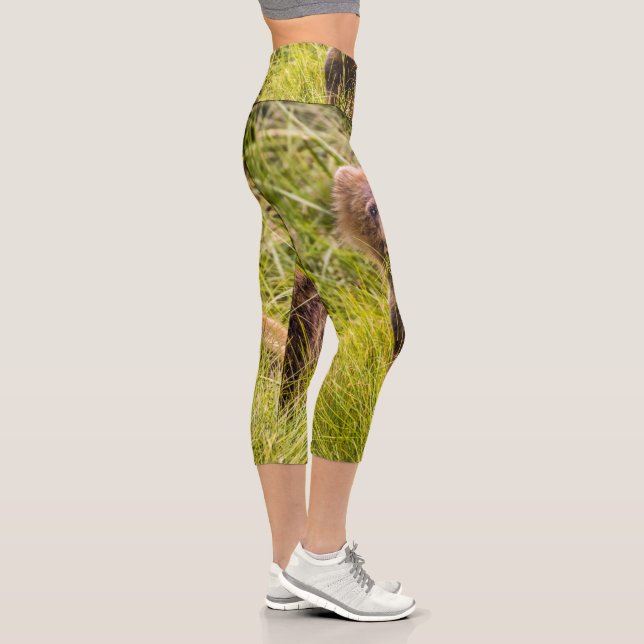 Grizzly cuzing, Alaska Capri Leggings (Rechts)