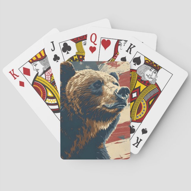 Grizzly Independence Day 4. Juli Spielkarten (Rückseite)