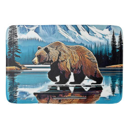Grizzly Lake Mountain View Badematte