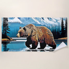 Grizzly Lake Mountain View Strandtuch