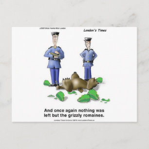 Grizzly Romaines Bär/Salat Cartoon Geschenke & T-S Postkarte