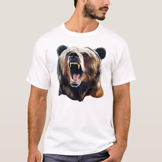 Grizzly Wildlife Animal Nature Classic T-Shirt (Vorderseite)