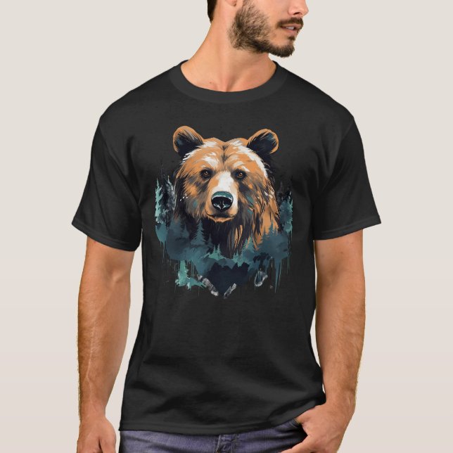 Grizzly Wildlife Animal Nature Forest Classic T-Shirt (Vorderseite)
