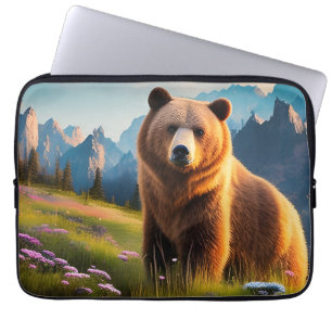 Grizzlybär auf dem Berg Laptopschutzhülle