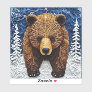 Grizzlybär Aufkleber