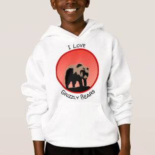Grizzlybär bei Sonnenuntergang - Original Wildlife Hoodie