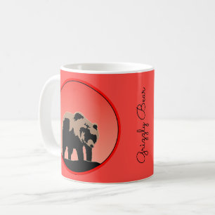 Grizzlybär bei Sonnenuntergang - Original Wildlife Kaffeetasse