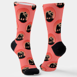 Grizzlybär bei Sonnenuntergang - Original Wildlife Socken