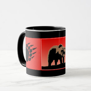 Grizzlybär bei Sonnenuntergang - Original Wildlife Tasse