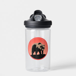 Grizzlybär bei Sonnenuntergang - Originale Wildlif Trinkflasche