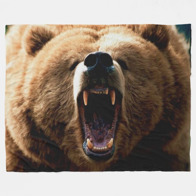 GRIZZLYBÄR FLEECEDECKE (Vorderseite (Horizontal))