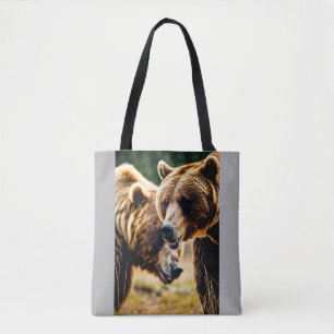 Grizzlybär gegen Bullen Showdown – Hochdetailliert