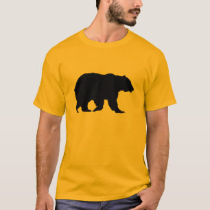 Grizzlybär gehende schwarze Silhouette T-Shirt