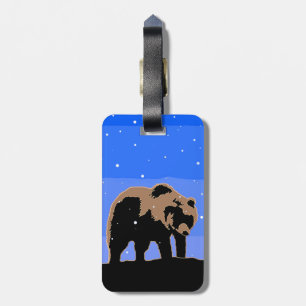 Grizzlybär im Winter - Original Wildlife Art Gepäckanhänger