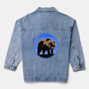 Grizzlybär im Winter - Original Wildlife Art Jeansjacke