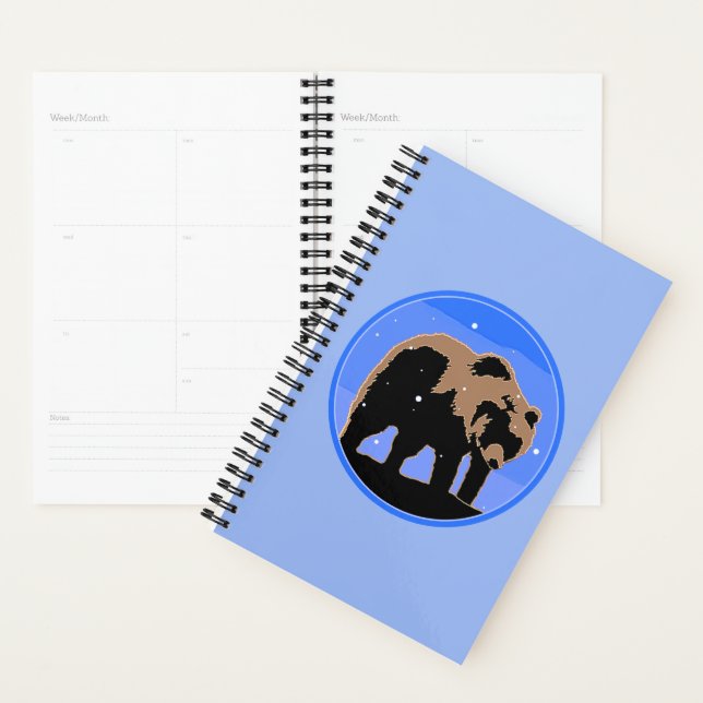 Grizzlybär im Winter - Original Wildlife Art Planer (Anzeige)