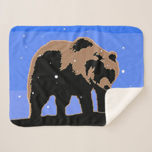 Grizzlybär im Winter - Original Wildlife Art Sherpadecke