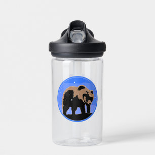 Grizzlybär im Winter - Originale Wildlife-Kunst Trinkflasche