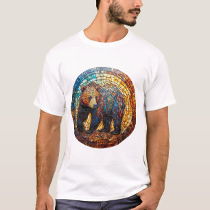 Grizzlybär in künstlerischem Design T-Shirt
