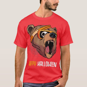 Grizzlybär in Sonnenbrillen, Lazy Halloween-Kostüm T-Shirt