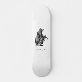 Grizzlybär Jagd Hirsch Einfach Zeichnend Skateboard