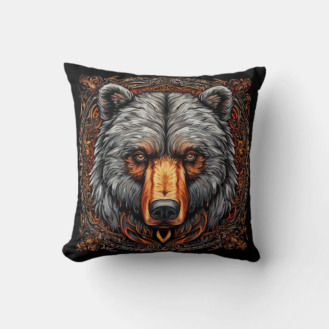 Grizzlybär Kissen (Vorderseite)