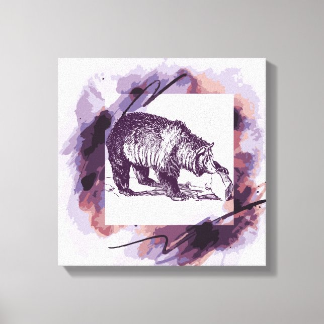 Grizzlybär Leinwanddruck (Vorderseite)