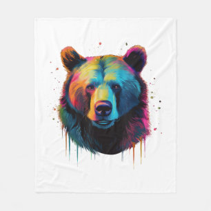 Grizzlybär Liebhaber des Pops Art Big Grizzly Bäre Fleecedecke