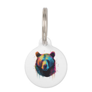 Grizzlybär Liebhaber des Pops Art Big Grizzly Bäre Haustiermarke