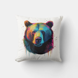 Grizzlybär Liebhaber des Pops Art Big Grizzly Bäre Kissen