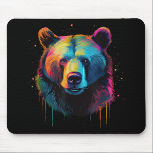 Grizzlybär Liebhaber des Pops Art Big Grizzly Bäre Mousepad