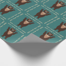Grizzlybär lustig geschenkpapier