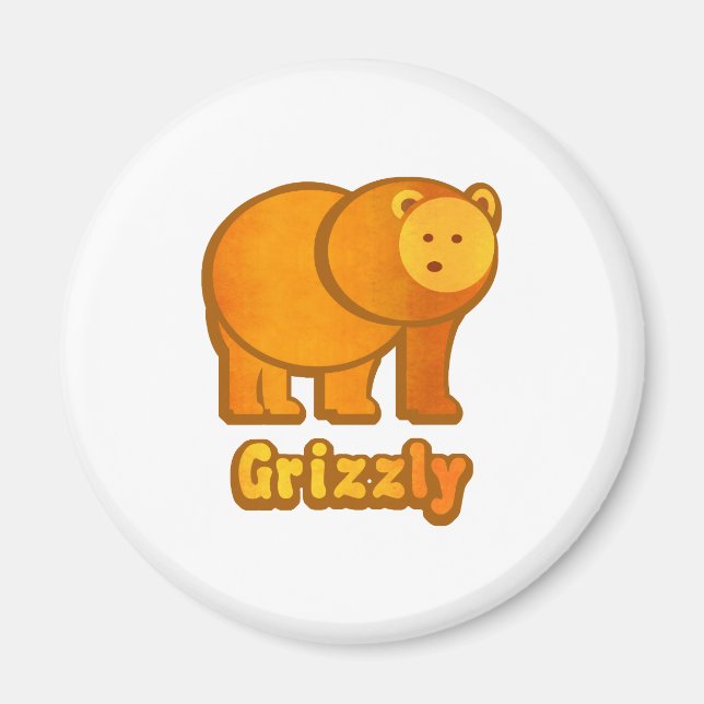 Grizzlybär Magnet (Vorne)