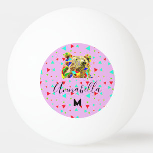 Grizzlybär Pink Tischtennisball