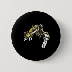 Grizzlybär platzt durch nagenden Hockeyschläger L Button