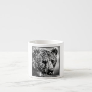 Grizzlybär-Portrait Espressotasse