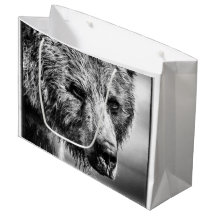 Grizzlybär Portrait große Geschenktasche