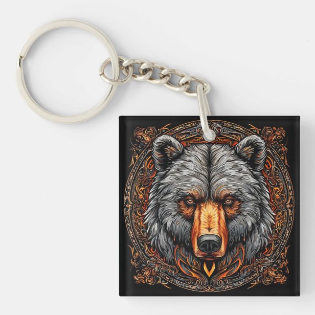 Grizzlybär Schlüsselanhänger (Vorderseite)