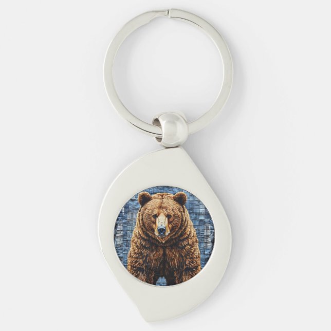 Grizzlybär Schlüsselanhänger (Vorderseite)