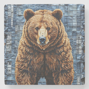 Grizzlybär Steinuntersetzer