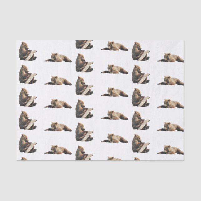 Grizzlybär Tissue Paper Seidenpapier (Vorderseite)