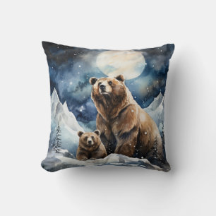 Grizzlybär und Baby Kissen