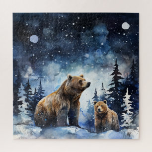 Grizzlybär und Baby Puzzle